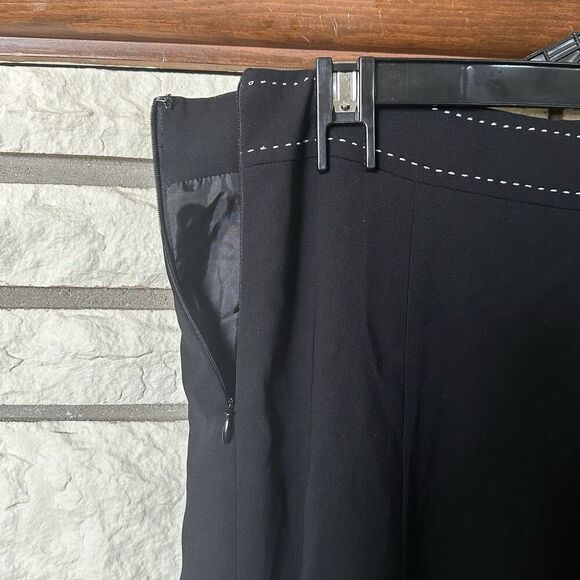 Covington Skirt Women's Size 14 Black Ruffle Midi Zip Up Skirt Plus Size - Picture 5 of 5